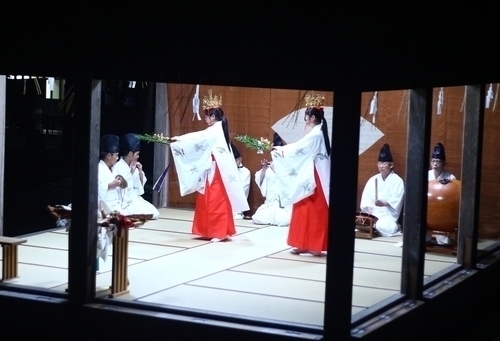 Sada Shin Noh, sacred dancing at Sada shrine, Shimane